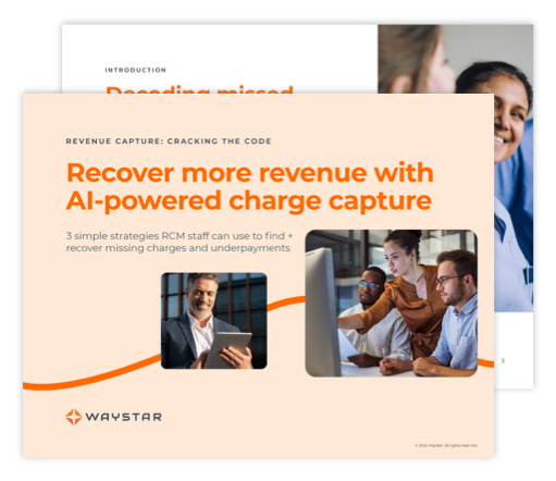 Thumbnail of the ebook titled Recover more revenue with AI-powered charge capture